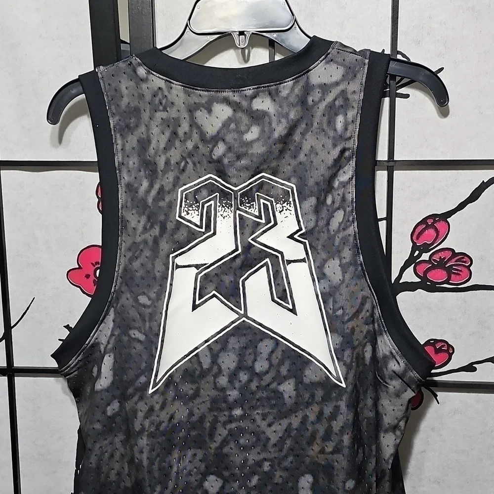 Jordan Mesh Basketball Jersey Black & Gray #23 Size Medium NWT